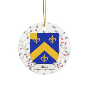 Hill Family Coat of Arms Christmas Tree Ornament