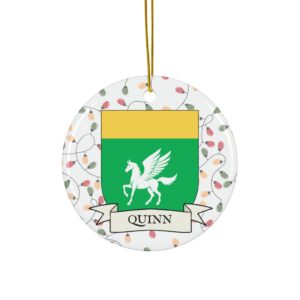 Quinn Family Coat of Arms Christmas Tree Ornament