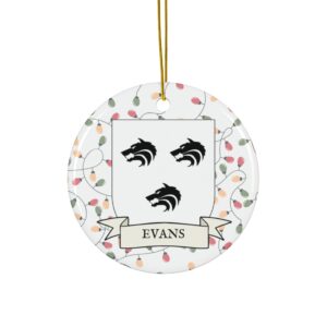 Evans Family Coat of Arms Christmas Ornament