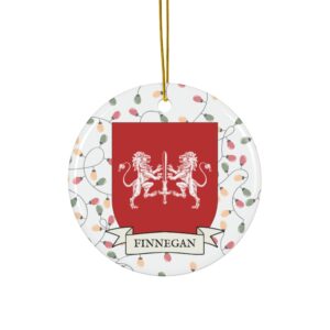 Finnegan Family Coat of Arms Christmas Ornament