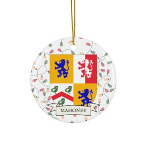 Mahoney Family Coat of Arms Christmas Tree Ornament