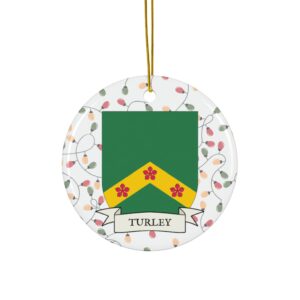 Turley Family Coat of Arms Christmas Tree Ornament