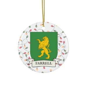 Farrell Family Coat of Arms Christmas Ornament