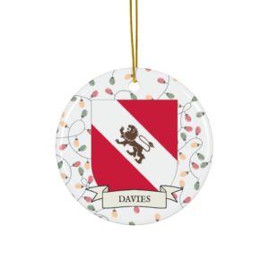 Davies Family Coat of Arms Christmas Ornament