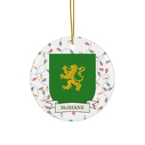 McShane Family Coat of Arms Christmas Tree Ornament