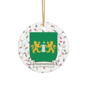 O'Shaughnessy Family Coat of Arms Christmas Tree Ornament