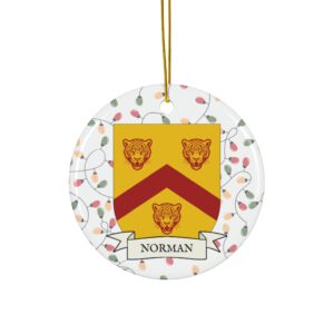 Norman Family Coat of Arms Christmas Tree Ornament