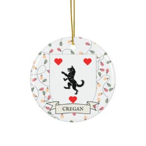 Cregan Family Coat of Arms Christmas Ornament