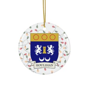 Houlihan Family Coat of Arms Christmas Tree Ornament