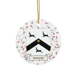 Rogers Family Coat of Arms Christmas Ornament