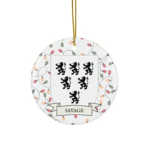 Savage Family Coat of Arms Christmas Tree Ornament
