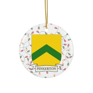 Pinkerton Family Coat of Arms Christmas Tree Ornament