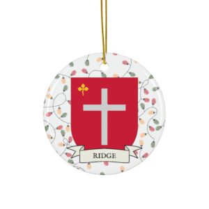 Ridge Family Coat of Arms Christmas Ornament