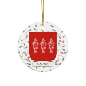 Galvin Family Coat of Arms Christmas Tree Ornament