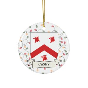 Casey Family Coat of Arms Christmas Ornament