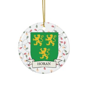 Horan Family Coat of Arms Christmas Tree Ornament