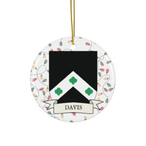 Davis Family Coat of Arms Christmas Ornament