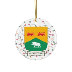 McDonough Family Coat of Arms Christmas Tree Ornament