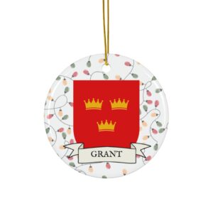 Grant Family Coat of Arms Christmas Tree Ornament