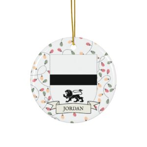 Jordan Family Coat of Arms Christmas Tree Ornament