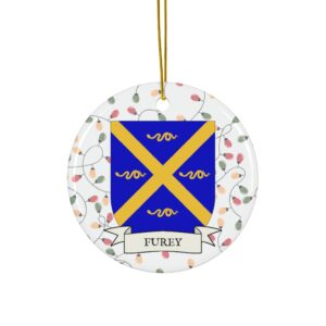 Furey Family Coat of Arms Christmas Ornament