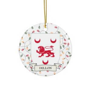 Dillon Family Coat of Arms Christmas Tree Ornament