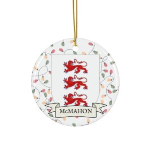 McMahon Family Coat of Arms Christmas Tree Ornament