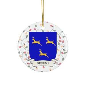 Greene Family Coat of Arms Christmas Tree Ornament