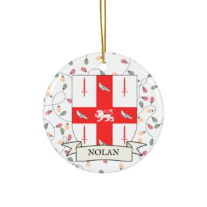 Nolan Family Coat of Arms Christmas Tree Ornament