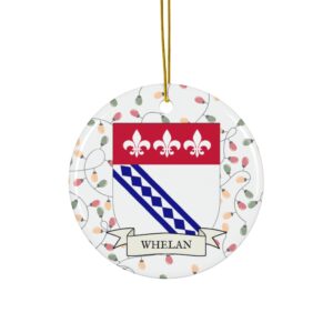 Whelan Family Coat of Arms Christmas Tree Ornament