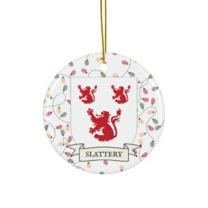 Slattery Family Coat of Arms Christmas Tree Ornament