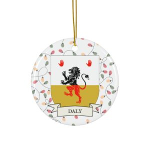 Daly Family Coat of Arms Christmas Ornament