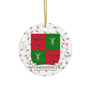 Naughton Family Coat of Arms Christmas Tree Ornament