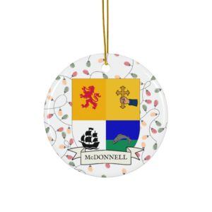 McDonnell Family Coat of Arms Christmas Tree Ornament