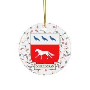 O'Halloran Family Coat of Arms Christmas Tree Ornament
