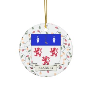Kearney Family Coat of Arms Christmas Tree Ornament