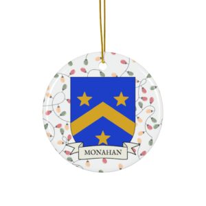 Monahan Family Coat of Arms Christmas Tree Ornament