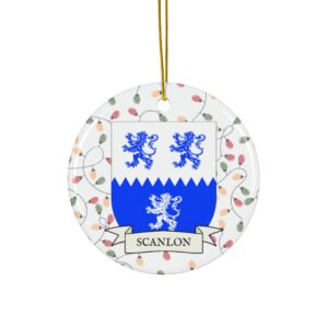 Scanlon Family Coat of Arms Christmas Tree Ornament