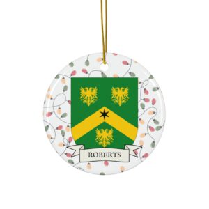 Roberts Family Coat of Arms Christmas Tree Ornament