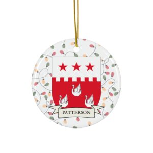 Patterson Family Coat of Arms Christmas Tree Ornament