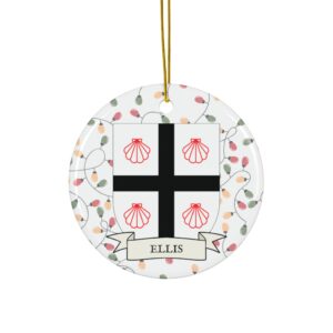 Ellis Family Coat of Arms Christmas Ornament