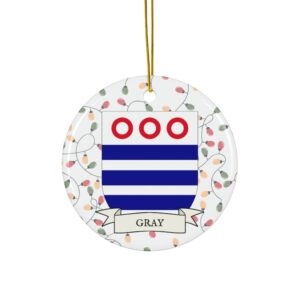 Gray Family Coat of Arms Christmas Tree Ornament