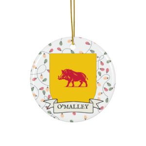 O'Malley Family Coat of Arms Christmas Tree Ornament