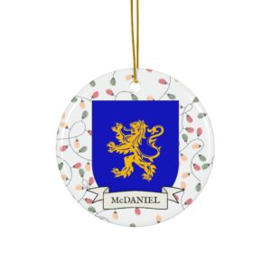 McDaniel Family Coat of Arms Christmas Tree Ornament
