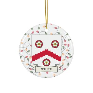 White Family Coat of Arms Christmas Tree Ornament