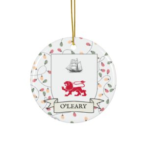 O'Leary Family Coat of Arms Christmas Tree Ornament