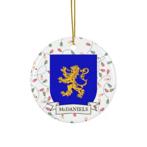 McDaniels Family Coat of Arms Christmas Tree Ornament