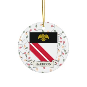 Harrison Family Coat of Arms Christmas Ornament