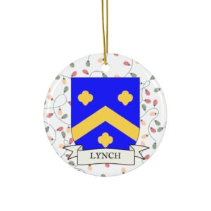 Lynch Family Coat of Arms Christmas Tree Ornament