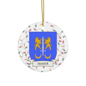 Maher Family Coat of Arms Christmas Tree Ornament